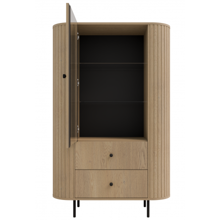 Witryna wysoka zaokrąglone boki frez front 112 OLIVO dąb cremona